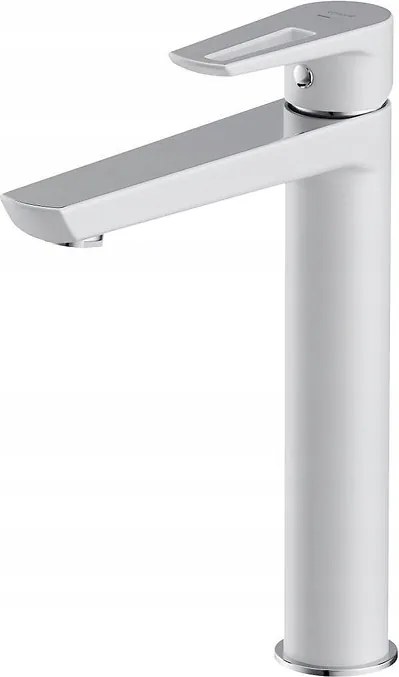 Mille magas mosdócsaptelep, kifolyócsővel, fehér (S951-355) /sm/