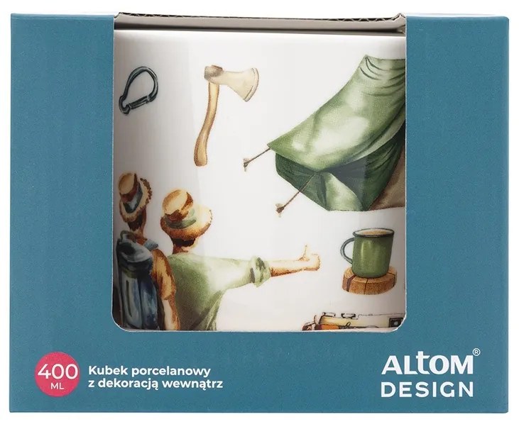 Altom Traveller porcelán bögre ajándékdobozban, 400 ml