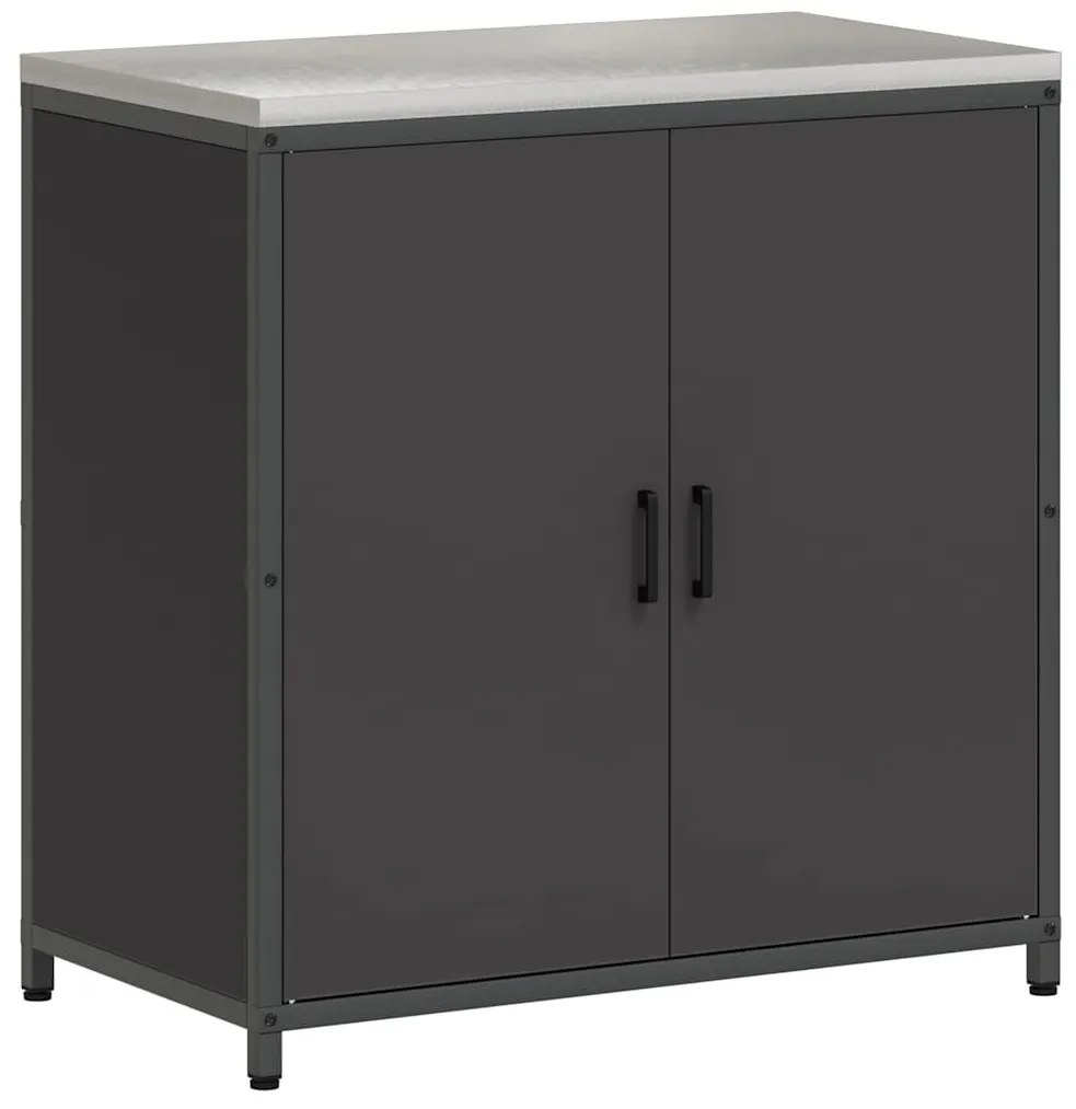 Konyhai Tároló Készlet polcokkal 3 pcs Fekete 240 x 50 x 92 cm