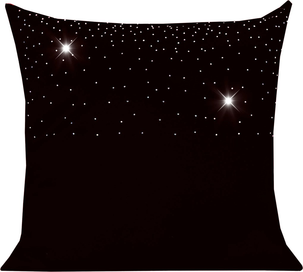 Dekoratív párnahuzat 40x40 Rubin fekete