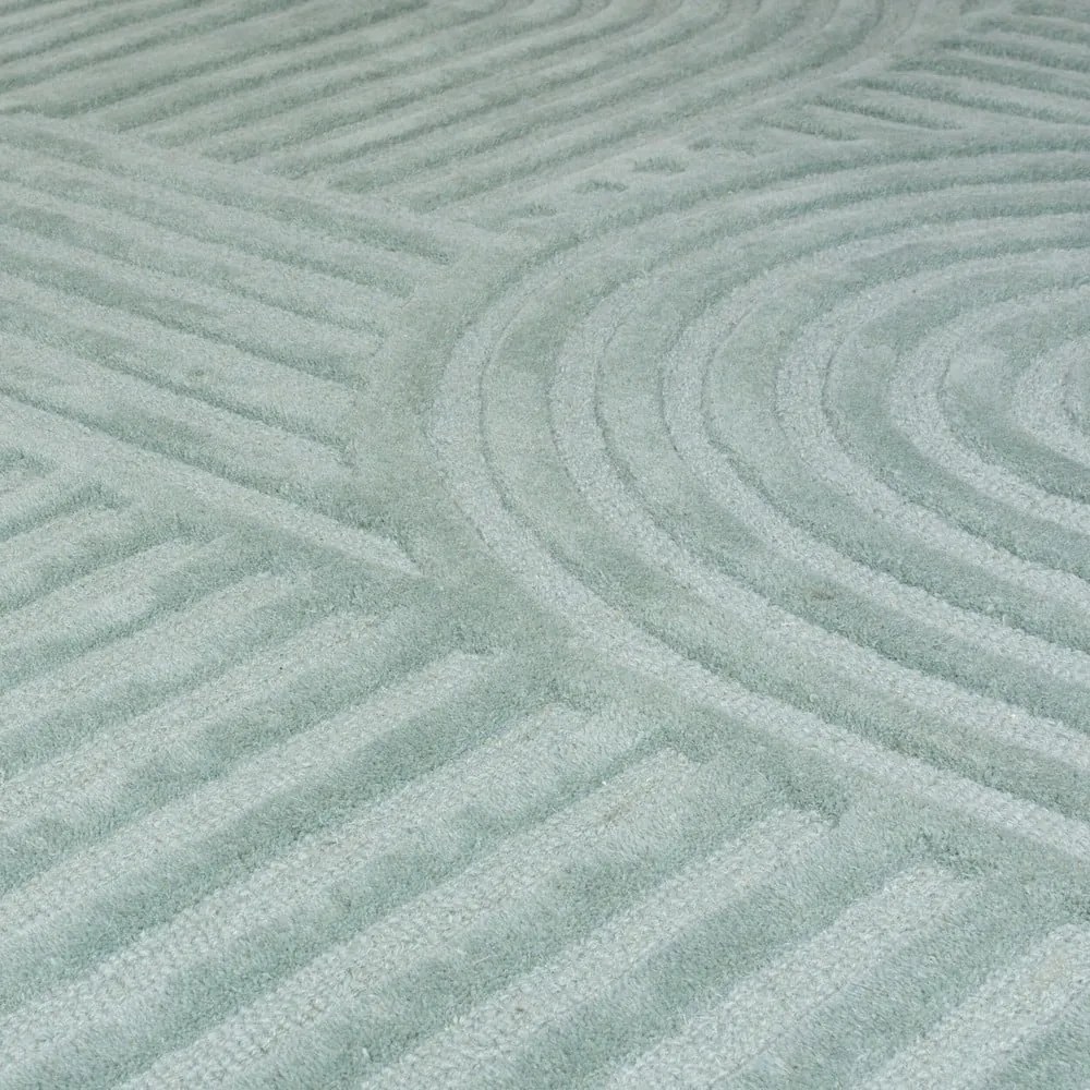 Zen Garden türkiz gyapjú szőnyeg, 120 x 170 cm - Flair Rugs