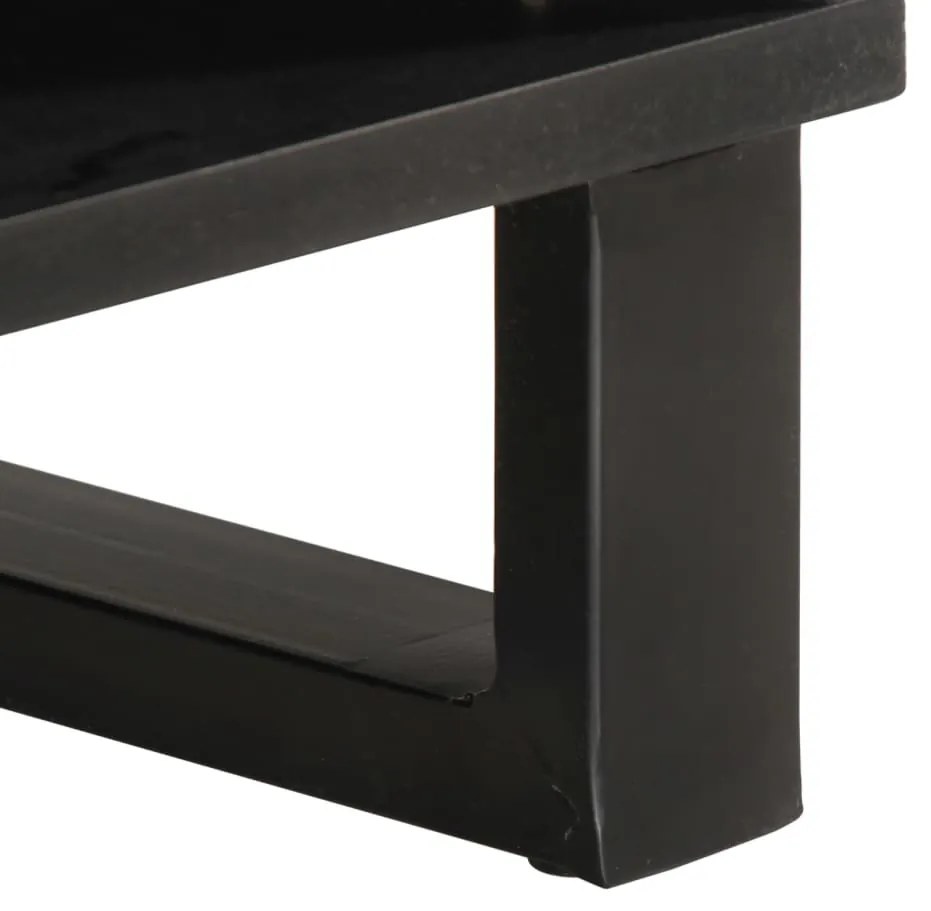 barna tömör mangófa dohányzóasztal 80 x 51 x 40 cm