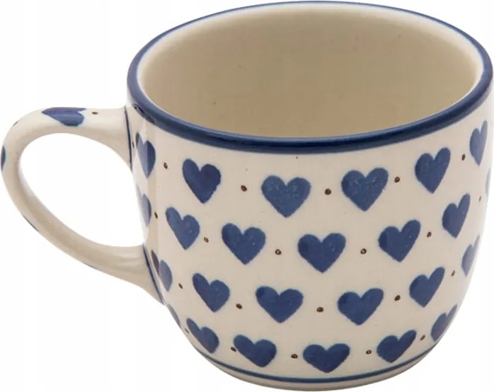 Bögre 170 ml Ceramika Artystyczna Boleszláv Szív minta 0570A Ciszewska