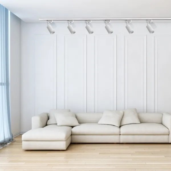 Spotlámpa sínrendszerhez PÁRIZS 6xGU10/10W/230V +2x1 m sín rendszer