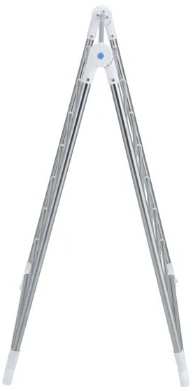 WENKO 3772020100 - PROFI szárítóállvány 65x150 cm rozsdamentes acél/ezüst/fehér