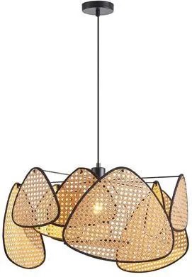 Eurolamp Arte Illumina Kai egyes függesztett mennyezeti lámpa, E27 MAX 15W Φ575X1350 mm - Barna és fekete