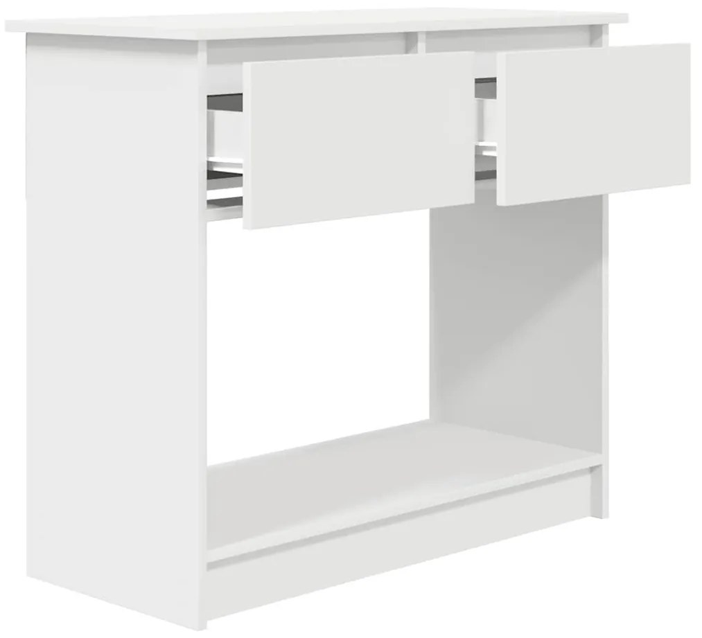 fehér konzolasztal fiókokkal 85,5x38,5x74,5 cm