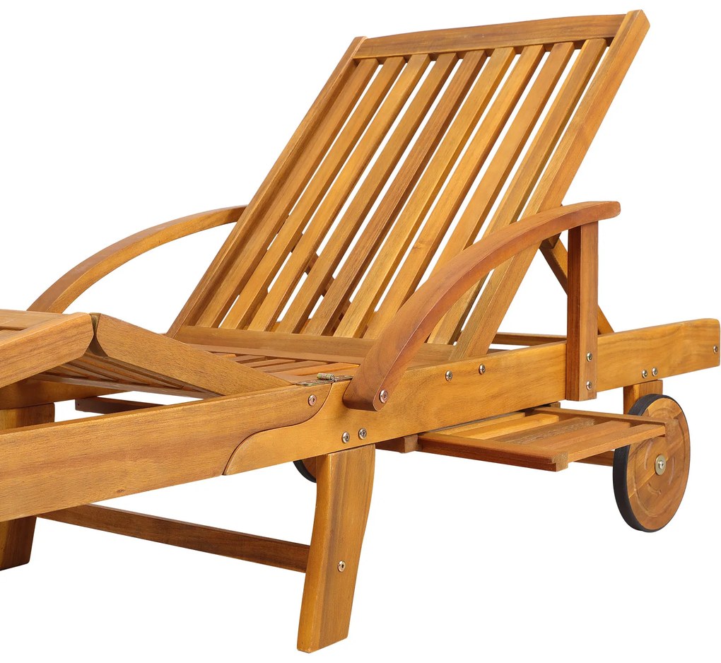 TAMI SUN kerti nyugágy, 195,5x69x85cm, természetes barna Jurhan