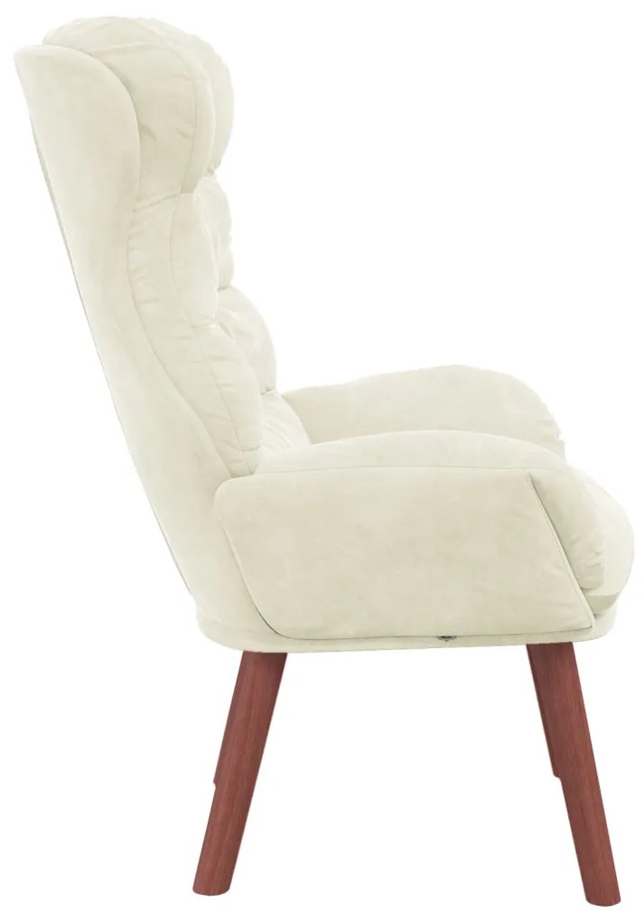 Pihenőszék Krém 69 x 74 x 93 cm Bársony