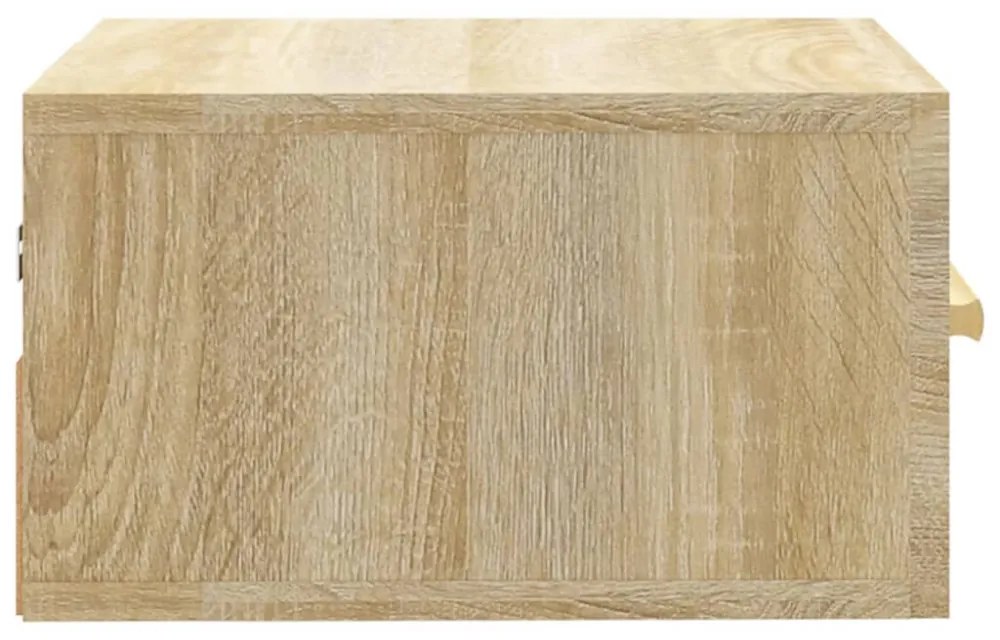 2 db sonoma tölgy falra szerelhető éjjeliszekrény 35x35x20 cm