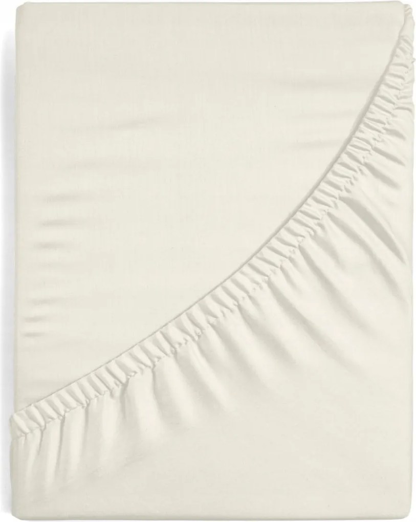 NOVA3 lepedő krémszínű 220x200 +30cm szatén pamut, gumis