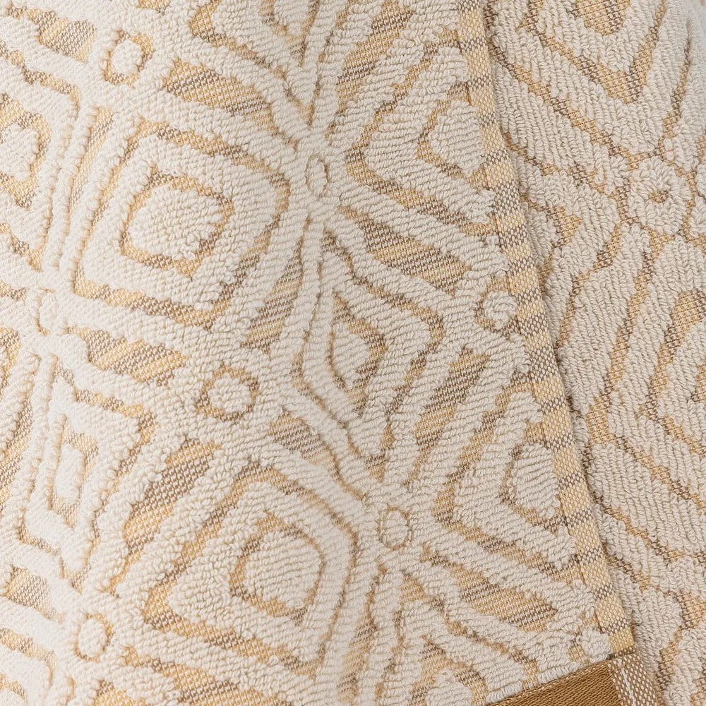 Mustársárga-krémszínű pamut fürdőlepedő 140x70 cm Malou – Bloomingville