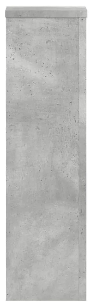 2 db betonszürke szerelt fa növénytartó állvány 17 x 17 x 60 cm