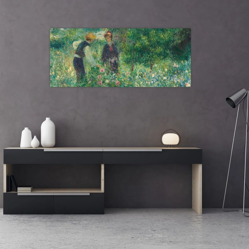 Kép - Auguste Renoir, Picking Flowers, reprodukciók (120x50 cm)