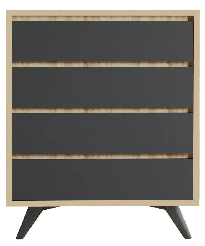 Komód Suvera - Oak, Anthracite