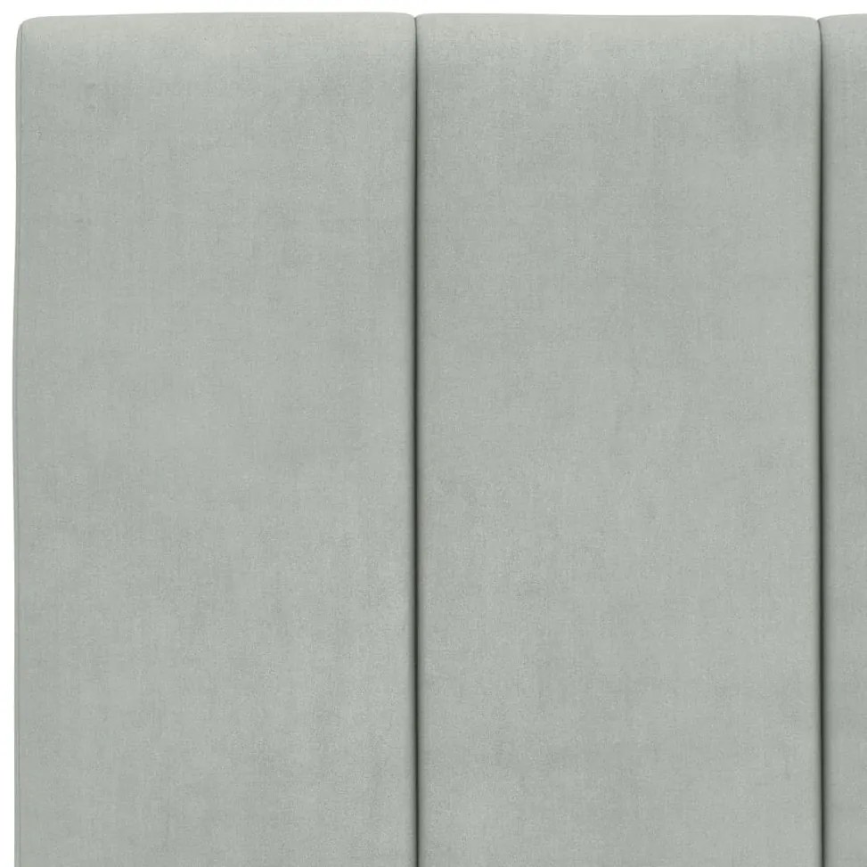 világosszürke bársony fejtámla párna Hanko 100 cm