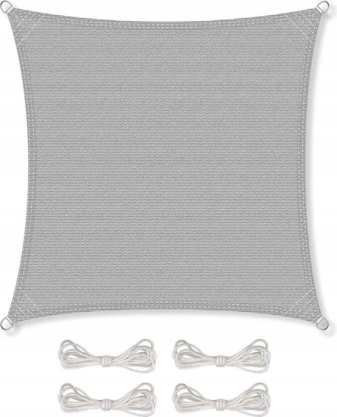 Kerti napvitorla Uv védelem szögletes világosszürke 2x2 m