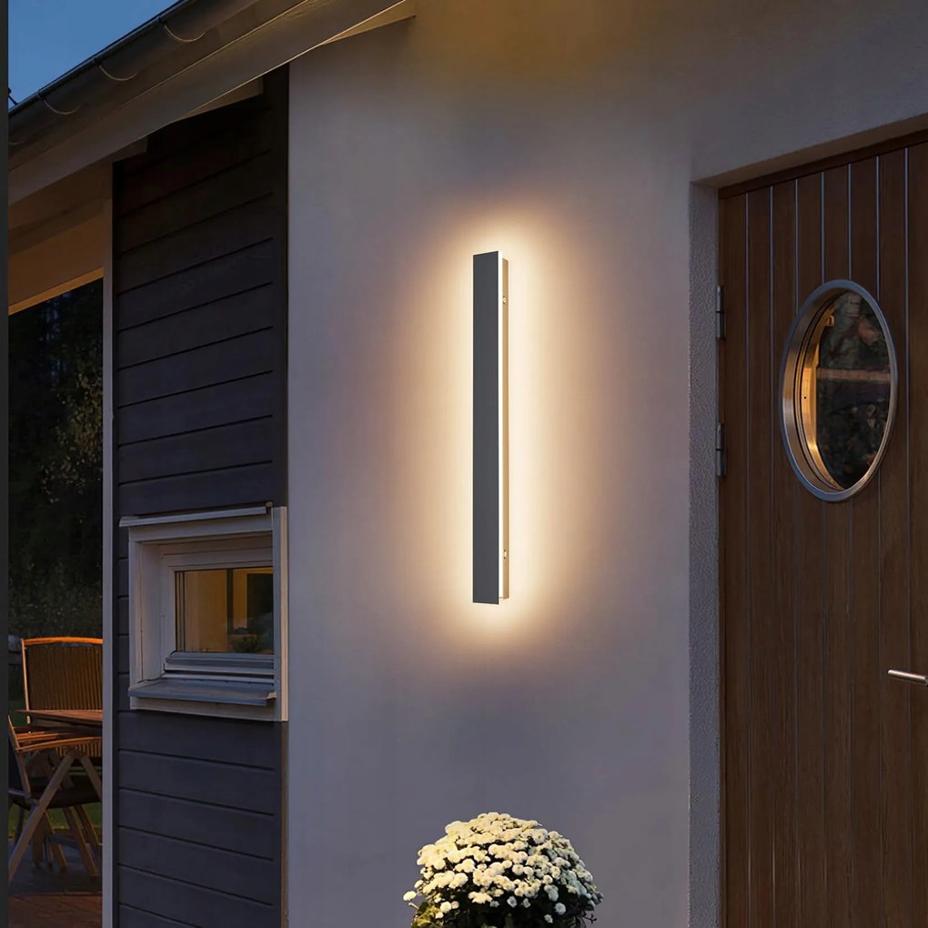 Led lámpa 60cm 20W kültéri homlokzati kerti fali lámpa 3300K Meleg