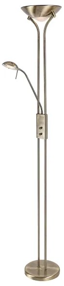 Brilagi - Fényerőszabályozható állólámpa SCARLETT 1xR7s/230W/230V + 1xG9/40W bronz színű