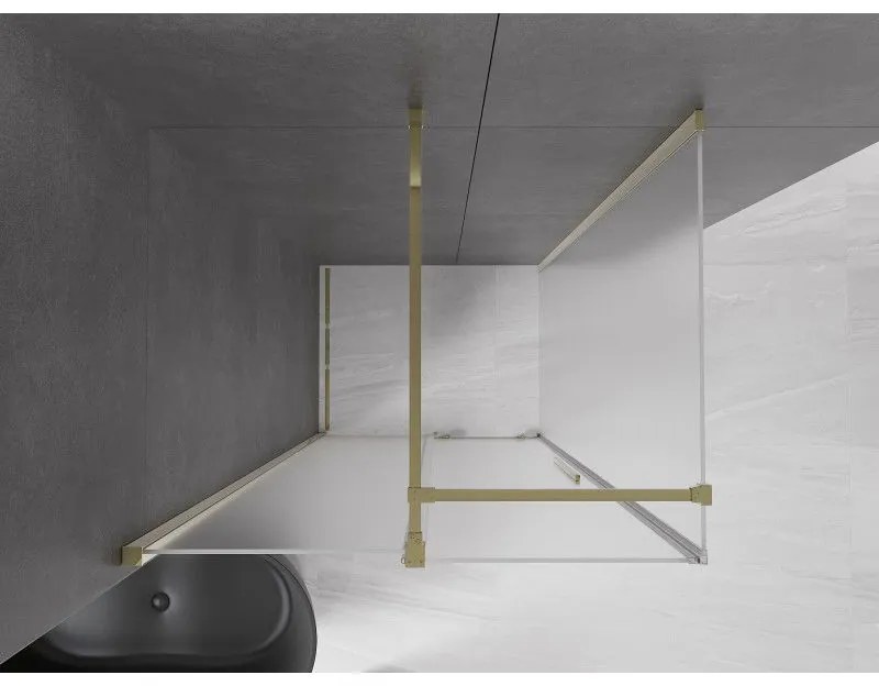 Mexen Velar, zuhanykabin tolóajtóval 130 x 85 cm, 8 mm-es mattüveg, arany fényes, 871-130-085-31-50