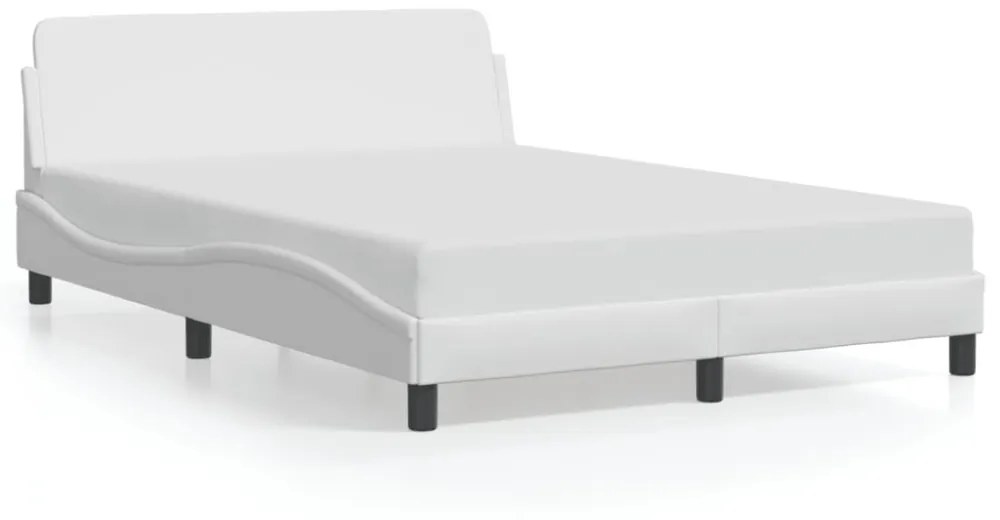 fehér műbőr ágykeret Dover 140x190 cm