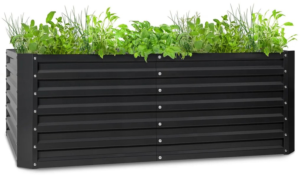 Blumfeldt High Grow Straight, emelt ágyás, 200 x 60 x 100 cm, 1200 l, acél
