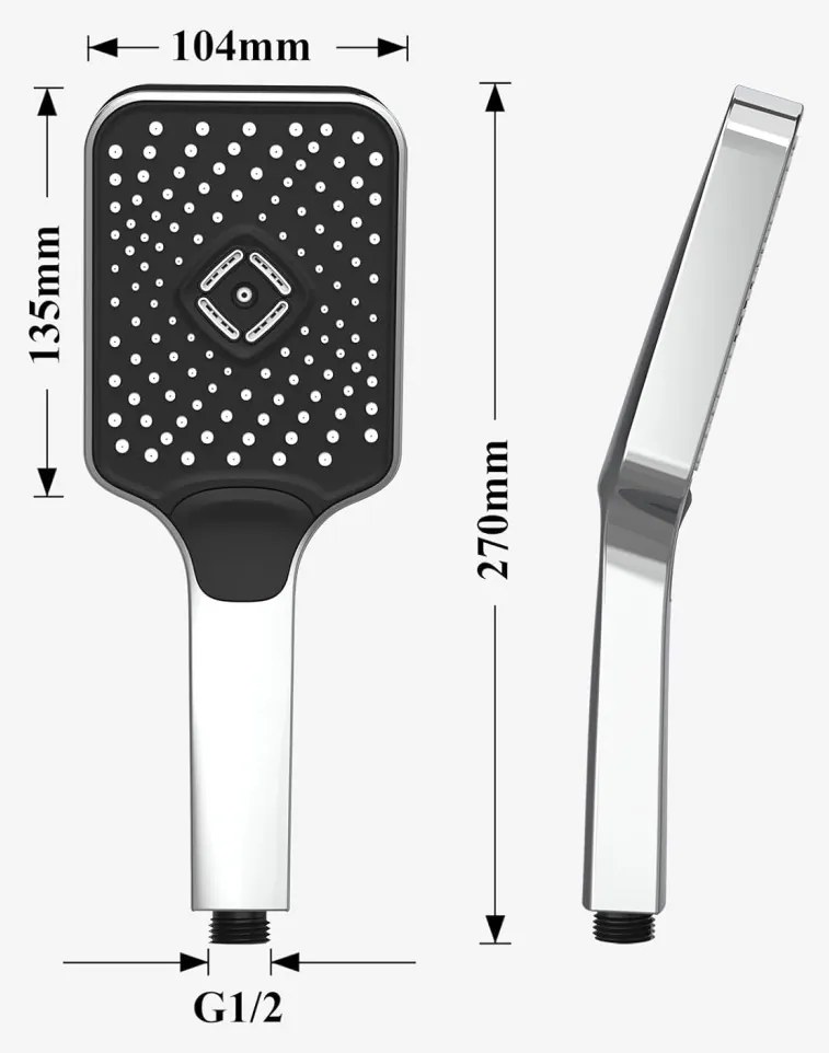Caldo Freddo Blackspirit zuhanyszett - 3 funkciós zuhanyfejjel - GUNMETAL - szürke