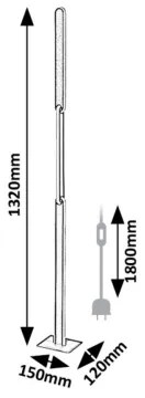 Rabalux 74195 - LED Dimmelhető állólámpa SINDRI LED/33W/230V 3000/4000K fekete