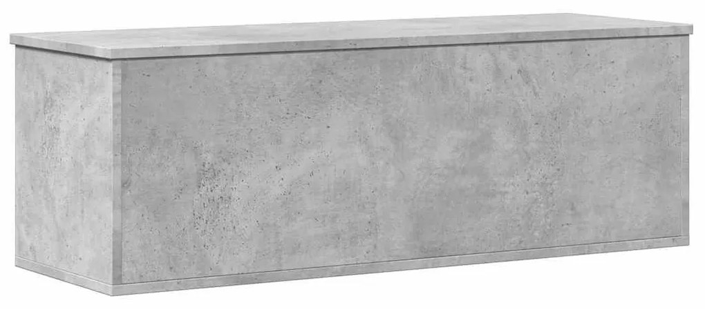 betonszürke szerelt fa tárolóláda 102 x 35 x 35 cm