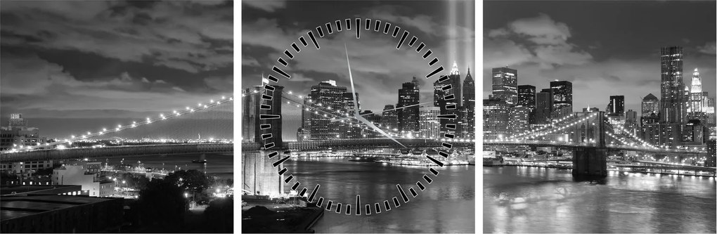 Kép - Brooklyn híd (órával) (90x30 cm)