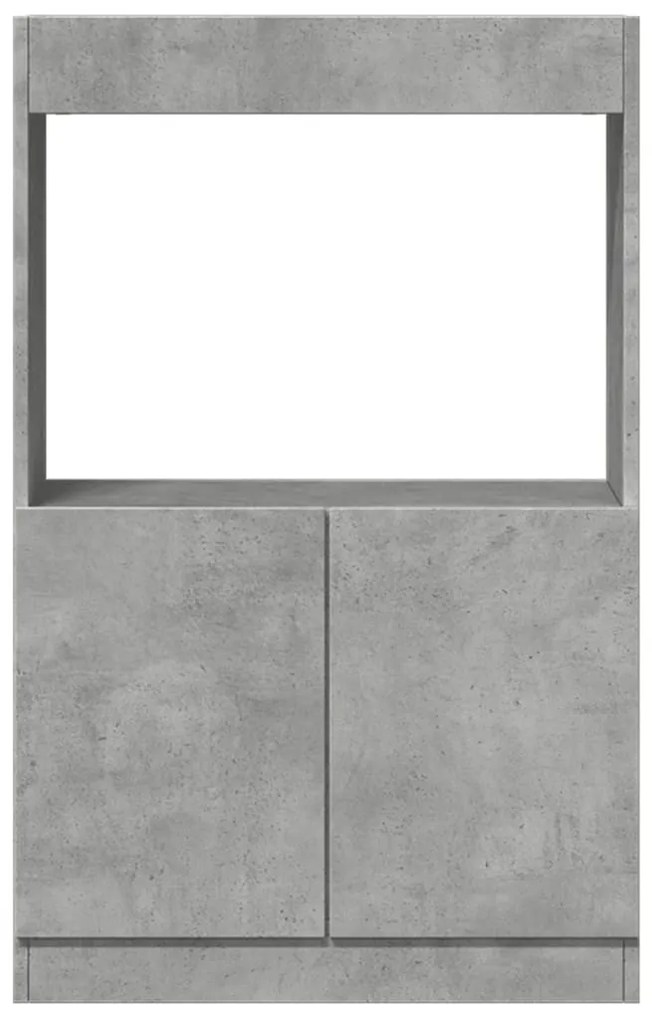betonszürke szerelt fa magasszekrény 63 x 33 x 100 cm