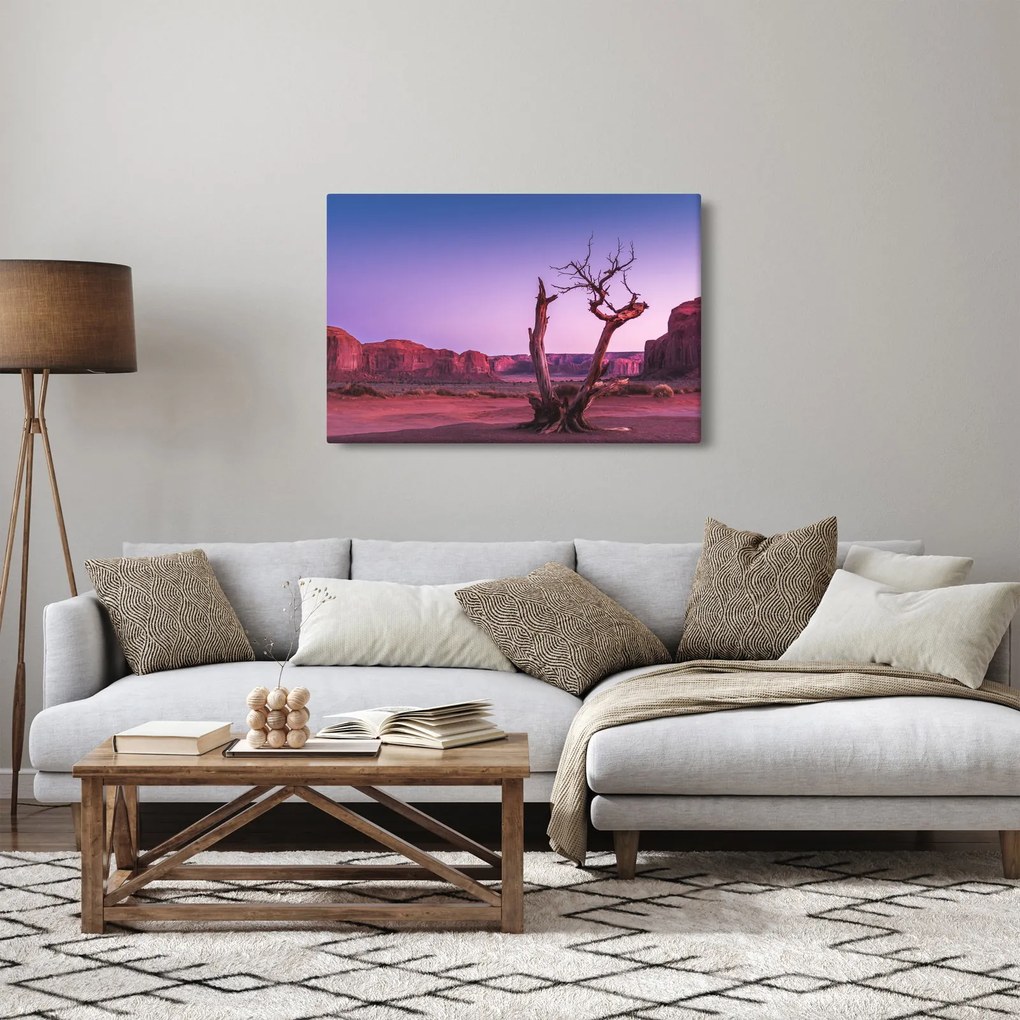 Vászonkép - Fa a vörös szikláknál (90x60 cm)