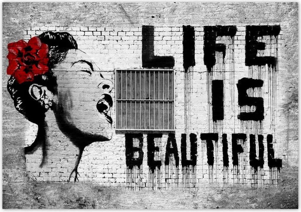 Poszterek 100x70 Banksy Life is Beautiful