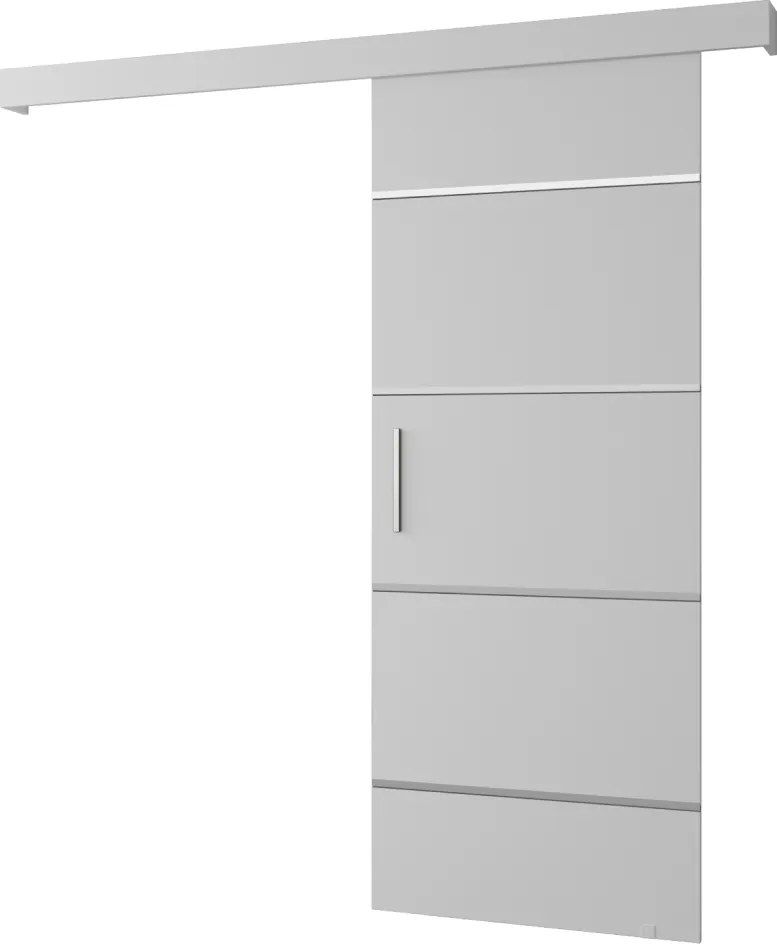 Tolóajtó, fehér/fehér/ezüst, SALDOR 90 4