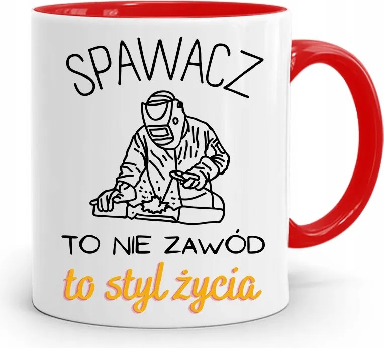 A Piros Hegesztő Ajándék Bögre Egy Életstílus, fényképes nyomtatással