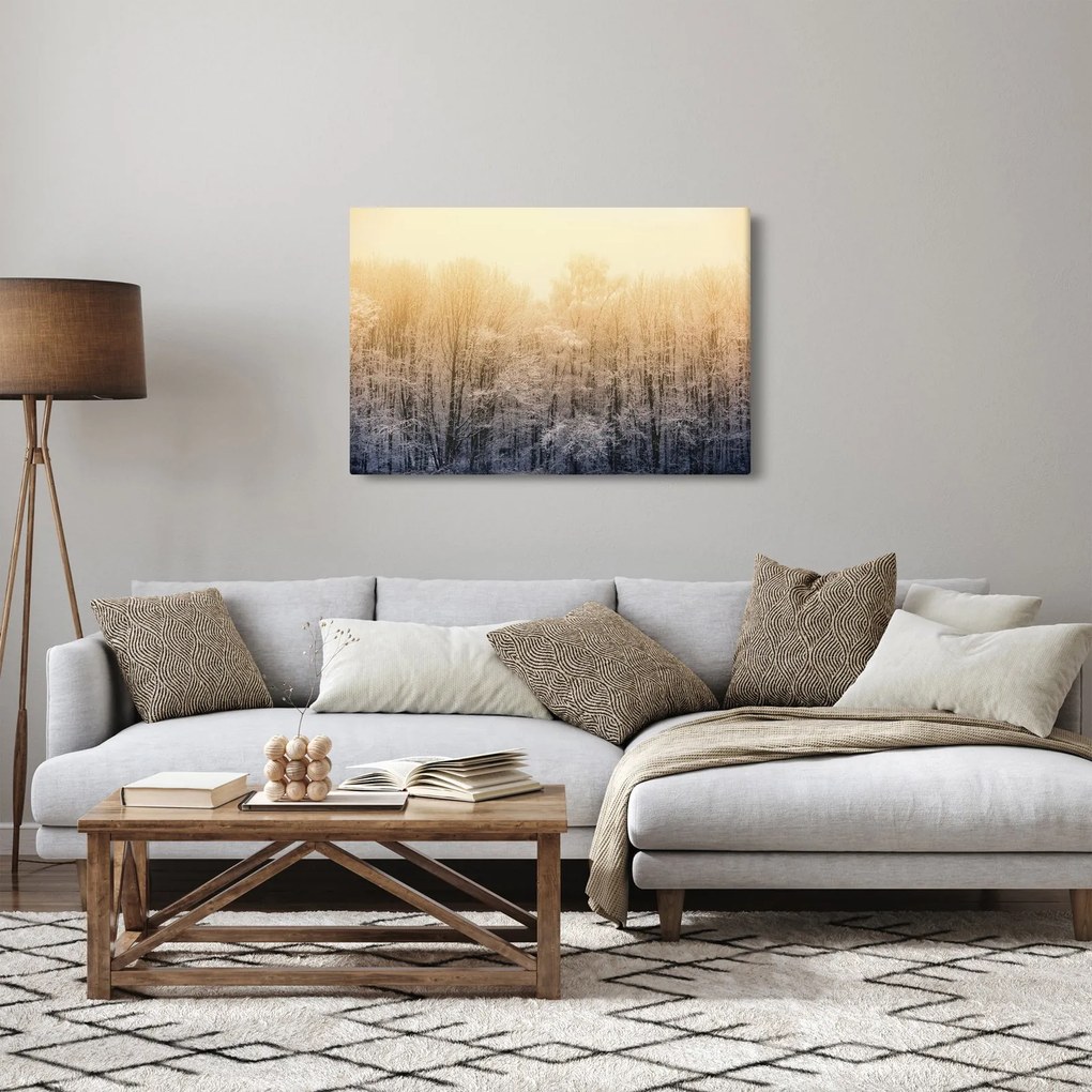 Fagyos erdő képe (90x60 cm)