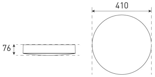 LED állítható fényerejű VARIO LUMO mennyezeti lámpa LED/22/32W/230V, 41 cm, IP44