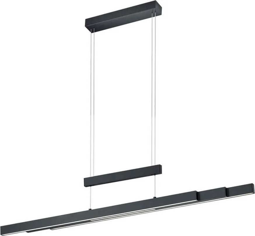TRIO 375310532 TRAJAN Modern Led Függesztett Lámpa Fekete LED IP20