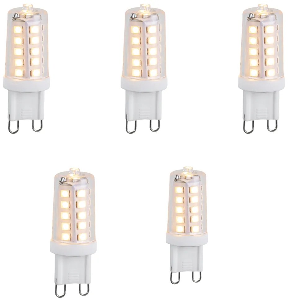 5 db-os fényerőszabályozható G9 LED izzó szett 3,2W 250 lm 2200K