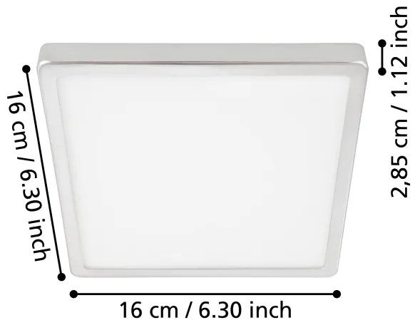 Eglo 900649 - LED fürdőszobai mennyezeti lámpa FUEVA LED/11W/230V IP44 króm