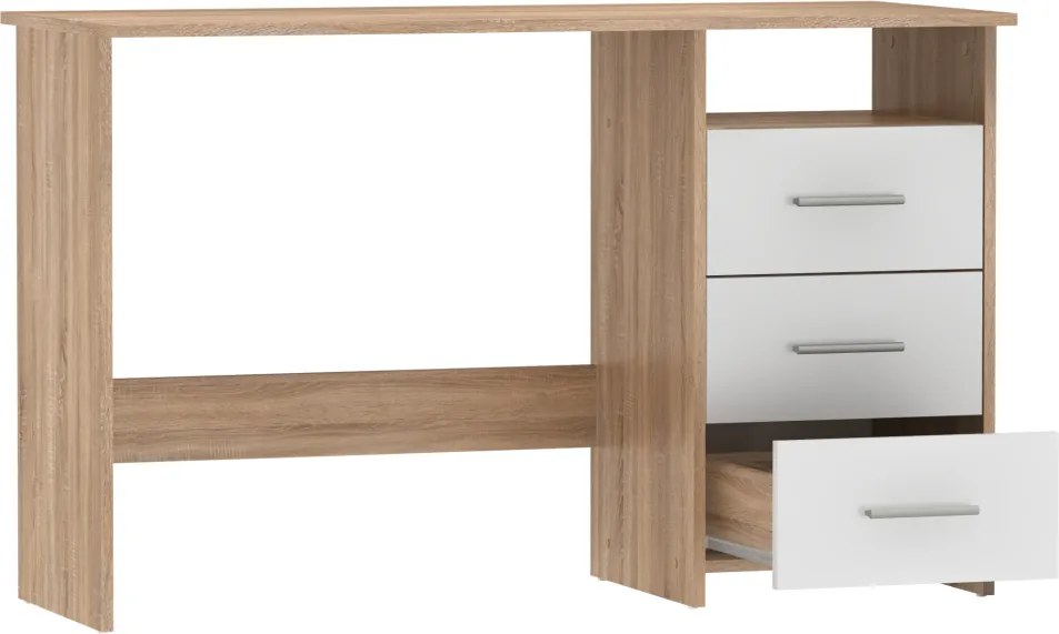 Számítógépasztal, sonoma tölgyfa/fehér, LARISTOTE NEW