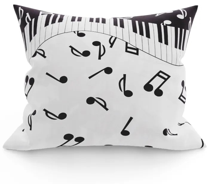 Piáno fekete díszpárna