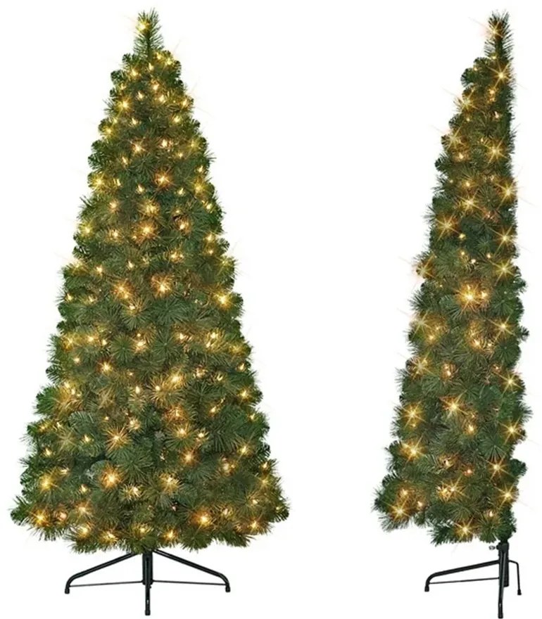 Fél műfenyő 160LED 180cm, 340ág
