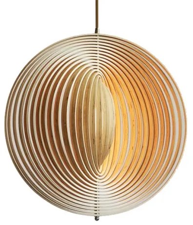 Fa csillár kötélen 1xE27/60W/230V átm. 43,5 cm tömör/furnér/bükk/kaucsukfa