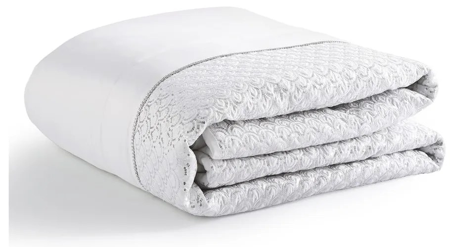 Fehér mikroszatén steppelt ágytakaró 240x260 cm Deco Sequin – Catherine Lansfield