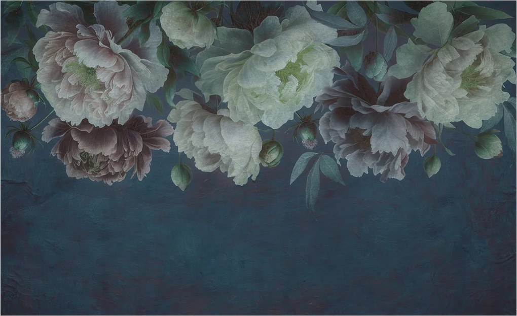 Divatos Flizelin Tapéta Fali Furnér Virágos elegancia 416x254 Ragasztó