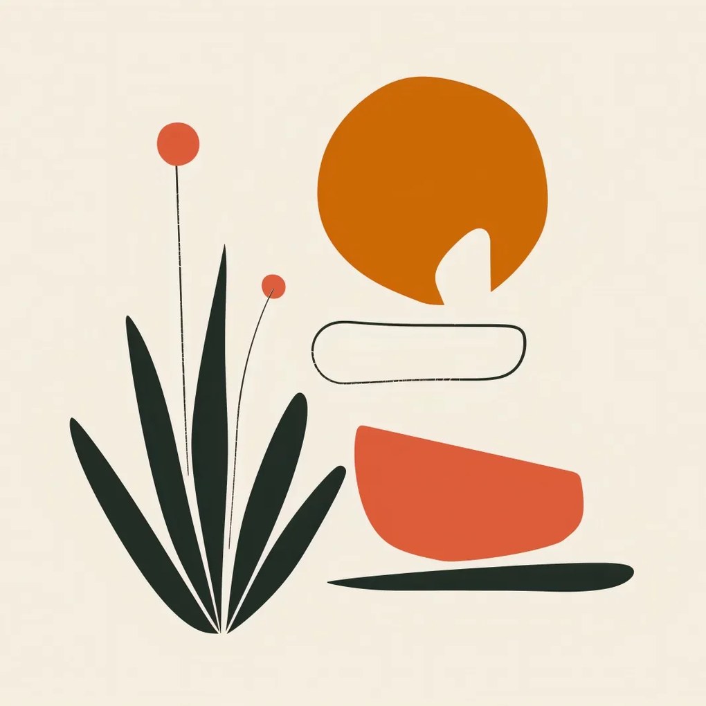 Poszter 80x80cm Absztrakt Zen