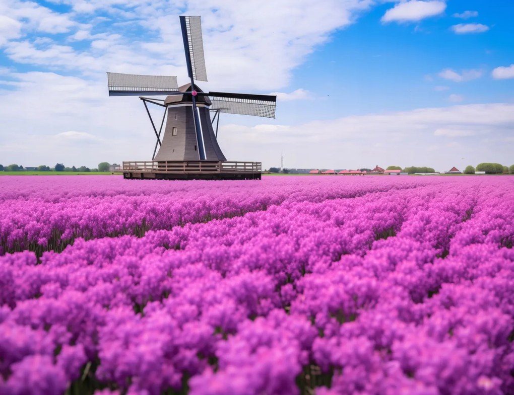 Poszter 65x50cm A holland szélmalom színei