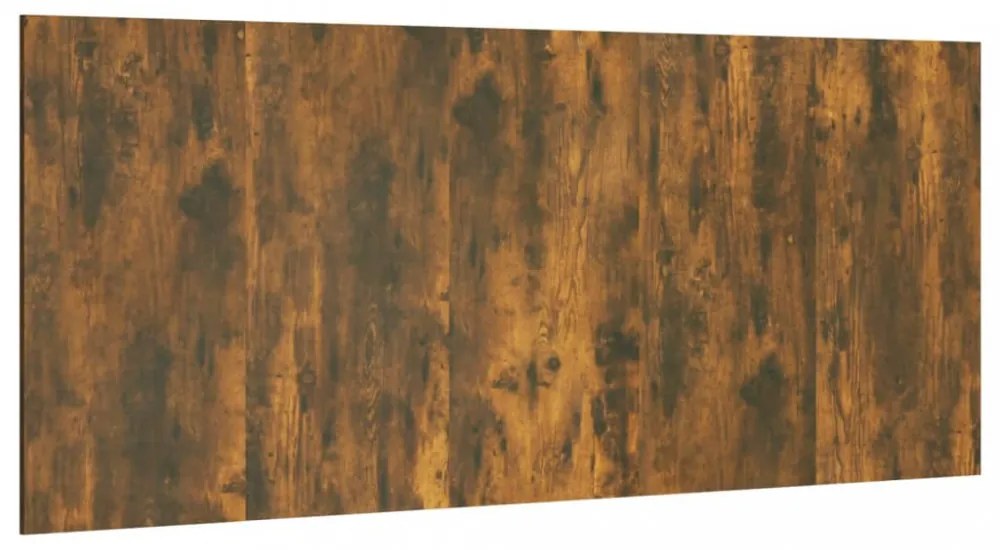 füstös tölgy színű szerelt fa ágyfejtámla 200x1,5x80 cm