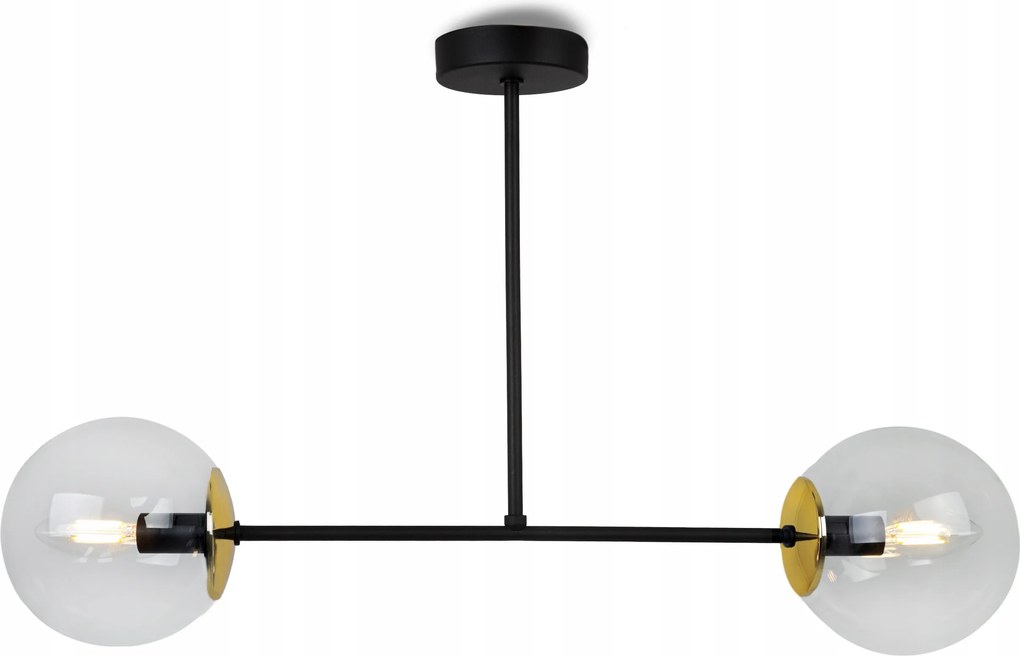 Mennyezeti Lámpa Lógó Csillár Arany Elegáns Üveg Gömbök Színtelen Loft